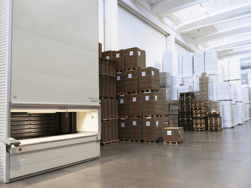 Stoccaggio carta magazzini automatici Incaricotech