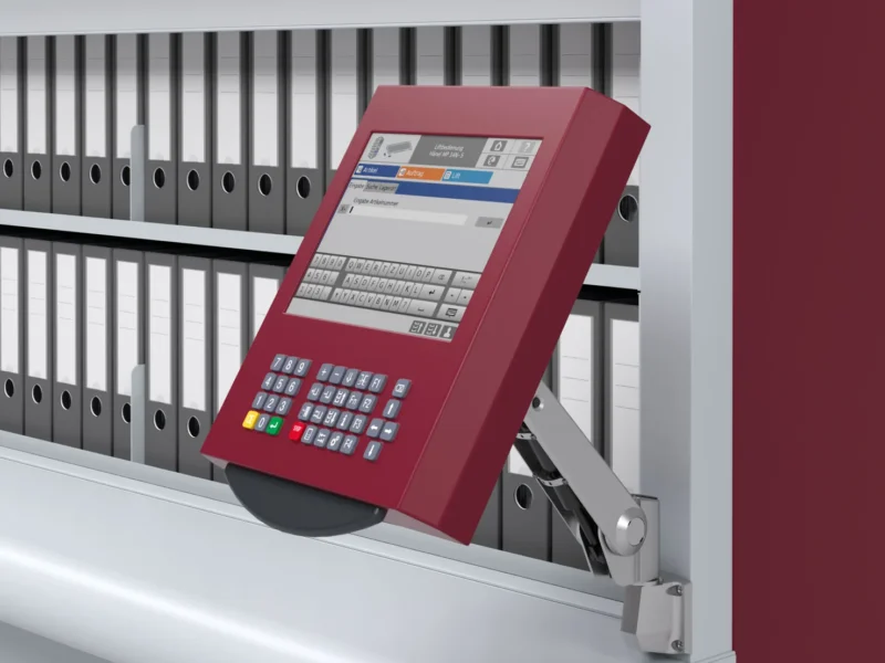 Consolle di comando rosso rubino